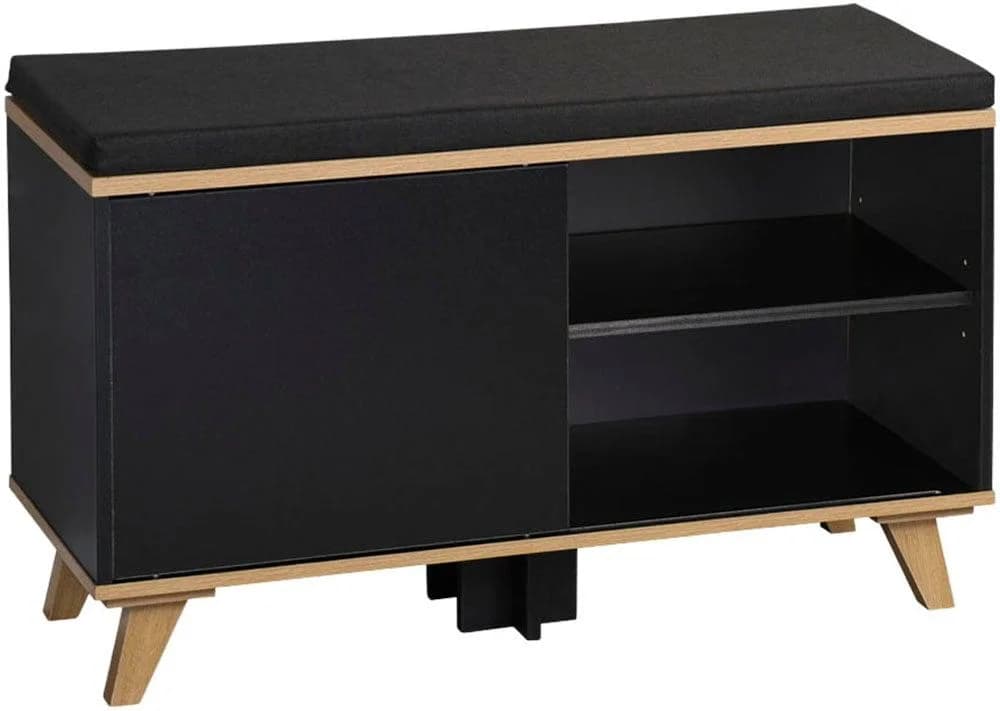 KESPER Schuhschrank mit Sitzkissen Schwarz - Bild 2