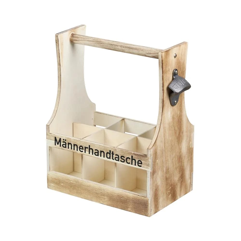 KESPER Flaschenträger „Männerhandtasche“ geflammt FSC
