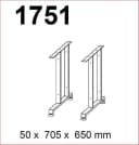 Maja Möbel Tischbein Universal 1751 Alu-Optik Metall Bild 1