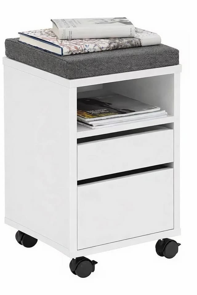 Maja Möbel Rollcontainer + Sitzcontainer Weiß mit Schubladen - Bild 2