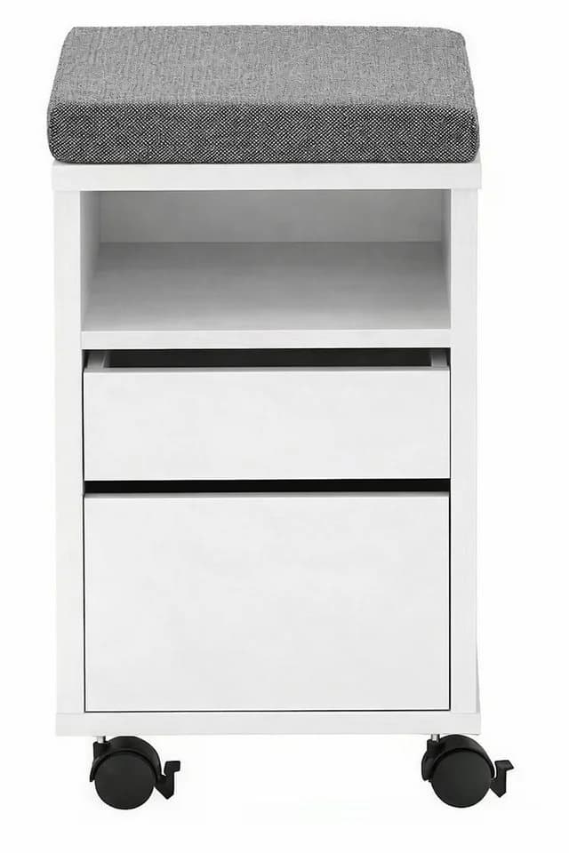 Maja Möbel Rollcontainer + Sitzcontainer Weiß mit Schubladen - Bild 3