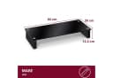 HOOZ TV-Board Schwarz ESG-Sicherheitsglas 82cm Bild 3
