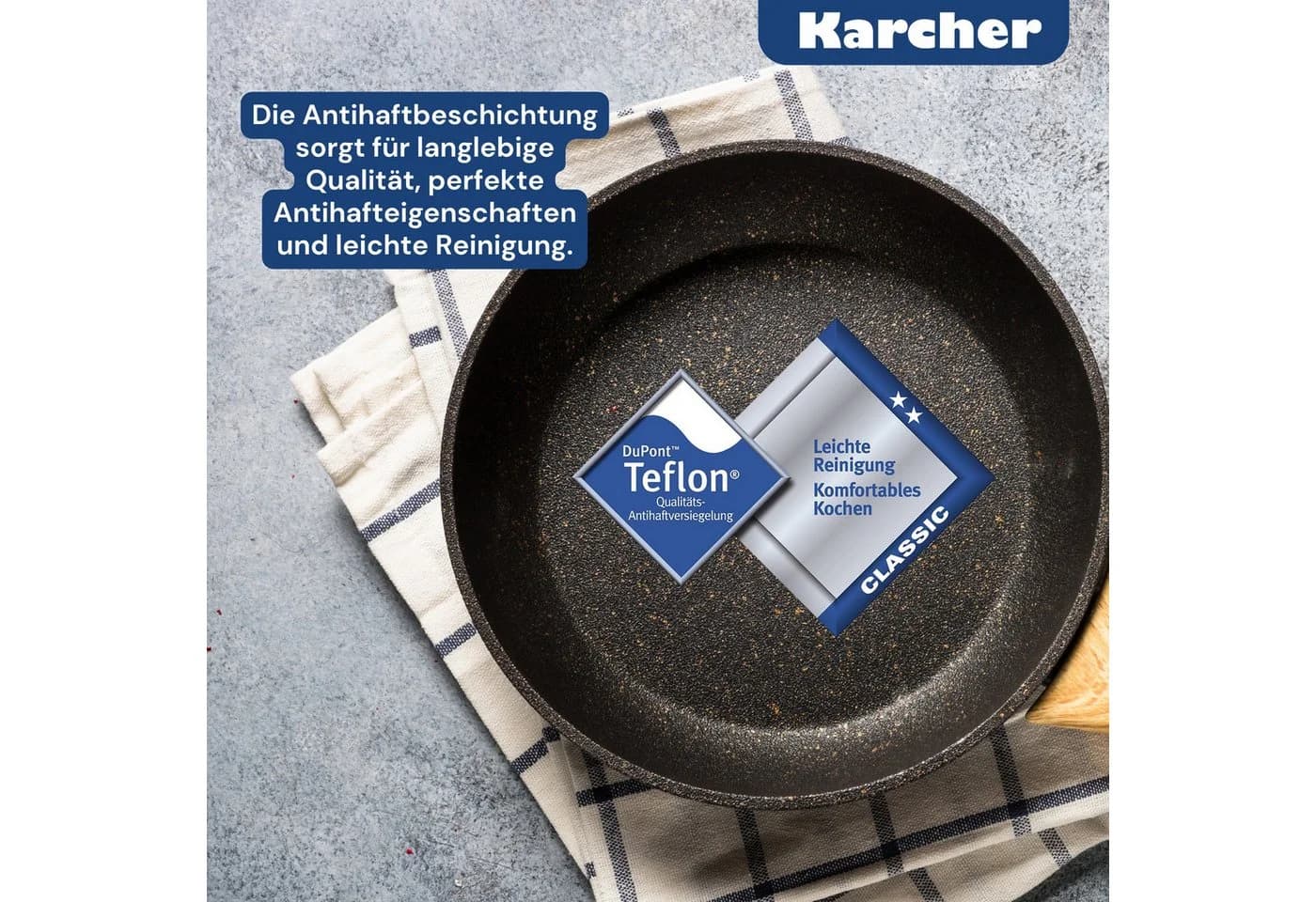 Karcher Topf-Set Aluguss 12-tlg. mit Teflon-Beschichtung & Glasdeckel - Bild 5