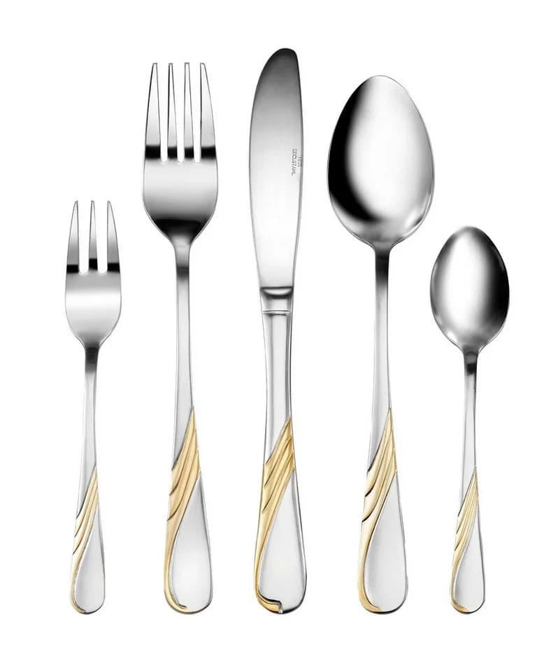 Karcher Besteck-Set Flame 72-teilig Edelstahl Dekorvergoldet