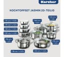 Karcher Kochtopfset Jasmin 20-tlg. Edelstahl mit Glasdeckel & Schüsseln Bild 3