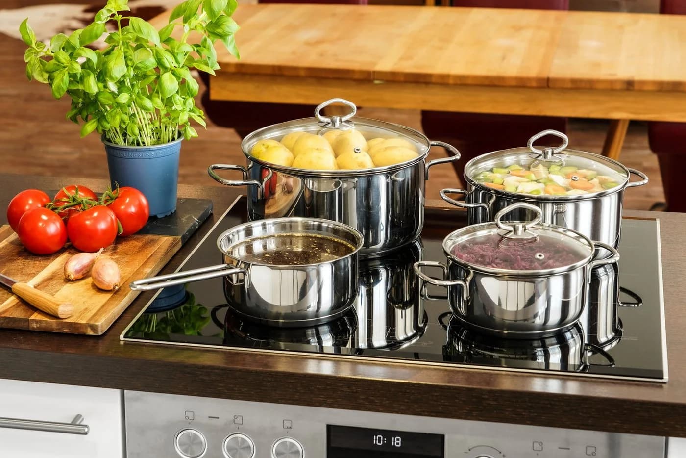 Kopf Topf-Set Merkur 4-teilig Edelstahl Induktion