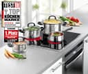Karcher Topf-Set Mia 4-teilig Edelstahl mit Glasdeckel Bild 1