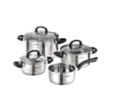 Karcher Topf-Set Mia 4-teilig Edelstahl mit Glasdeckel Bild 2