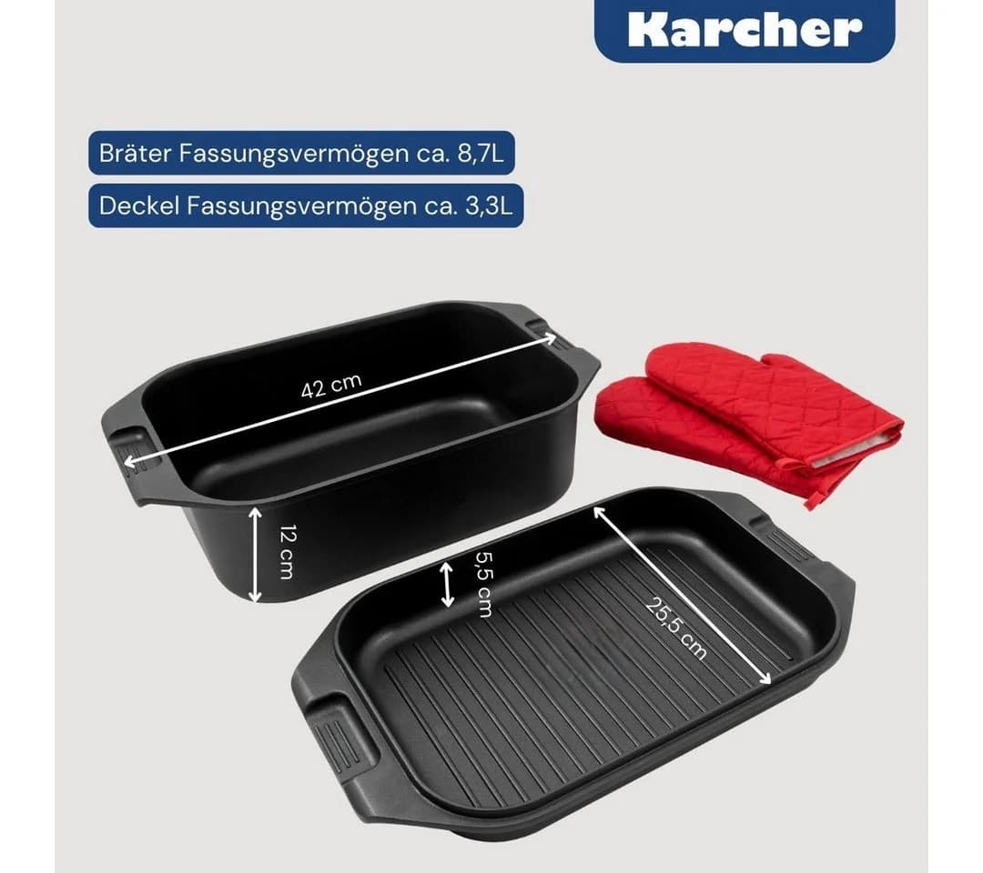 Karcher Bräter Aluguss 2in1 Induktion Schwarz 8,7L - Bild 3