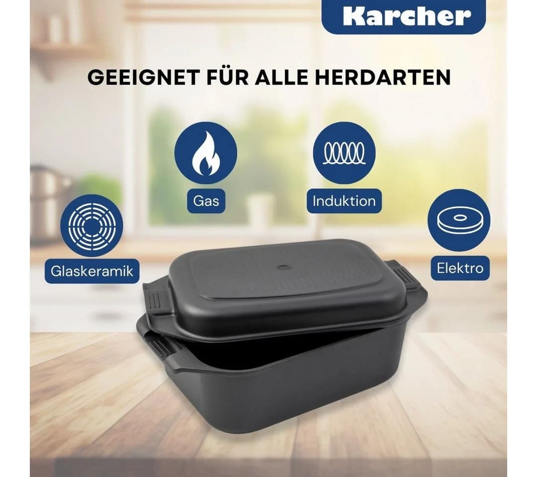 Karcher Bräter Aluguss 2in1 Induktion Schwarz 8,7L - Bild 4