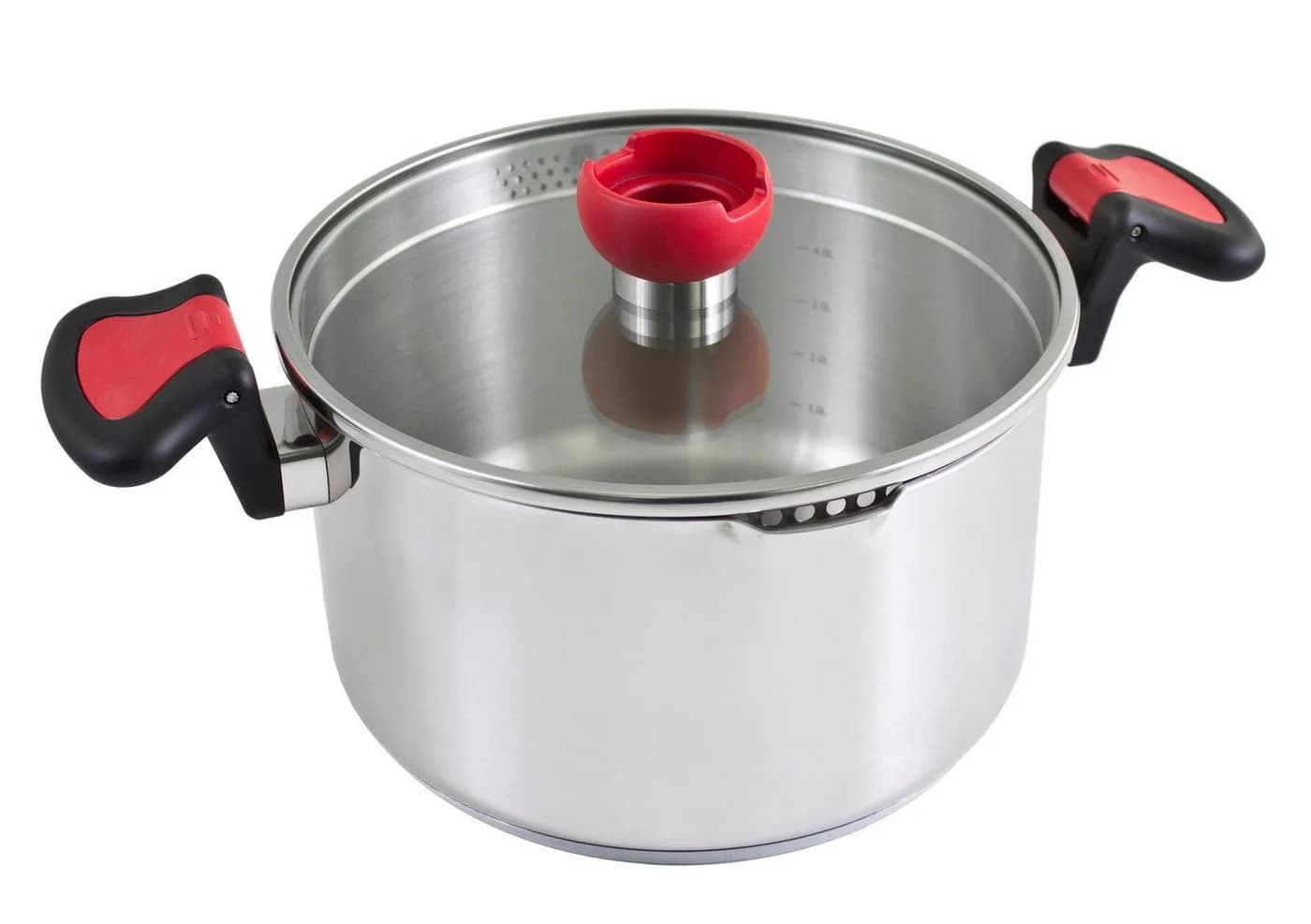Kopf Kochtopfset Nelo 9-teilig Edelstahl mit Abgießhilfe & Sieb