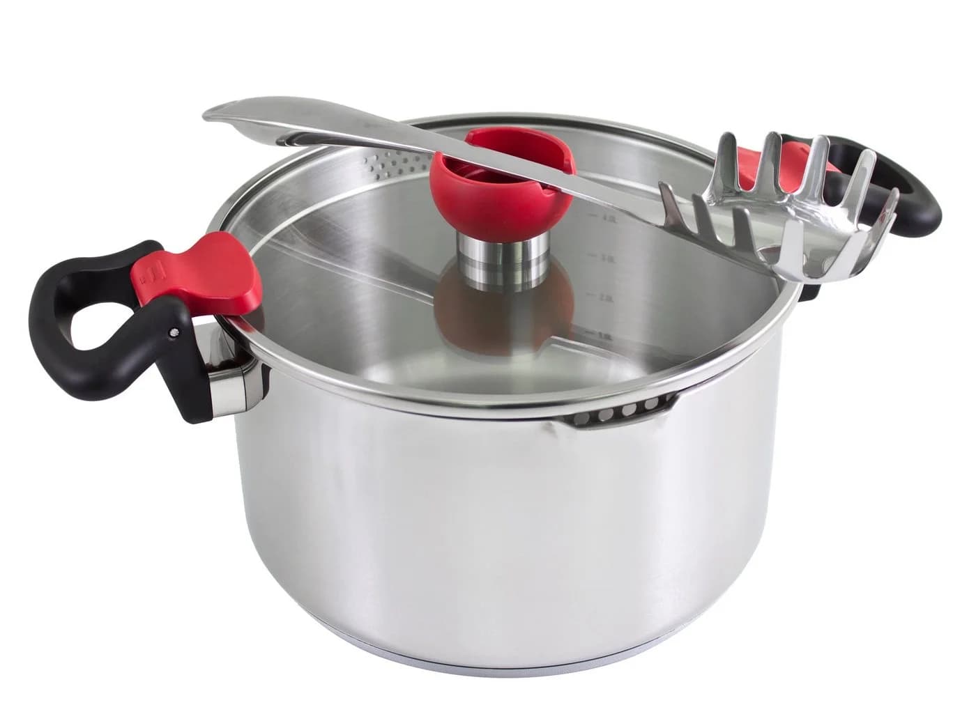 Kopf Kochtopfset Nelo 9-teilig Edelstahl mit Abgießhilfe & Sieb - Bild 4