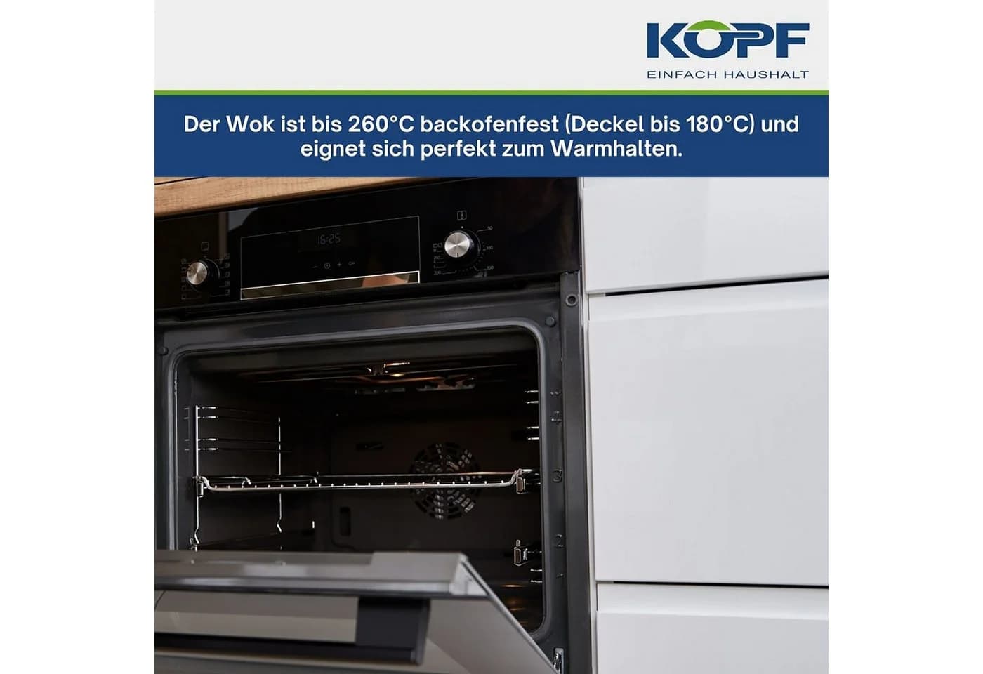 Kopf Wok Mai-Lu Aluminiumguss Ø 36 cm Induktion Antihaft - Bild 5