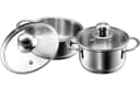Kopf Topf-Set Parvus 2-tlg. Edelstahl Induktion Glasdeckel Bild 1