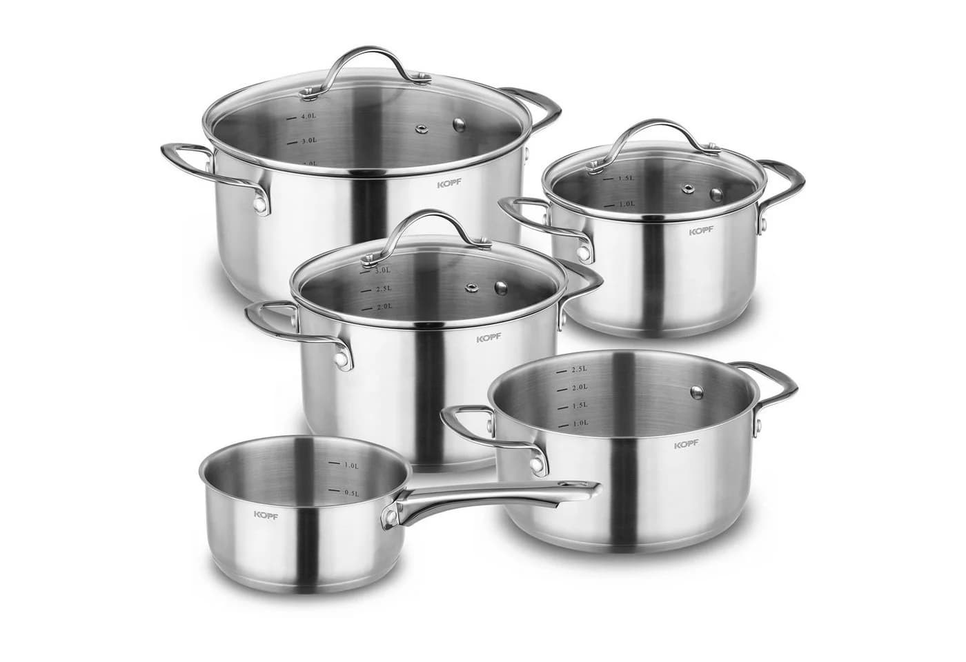 Kopf Topf-Set Clara 8-tlg. Edelstahl Silber Induktion - Bild 2