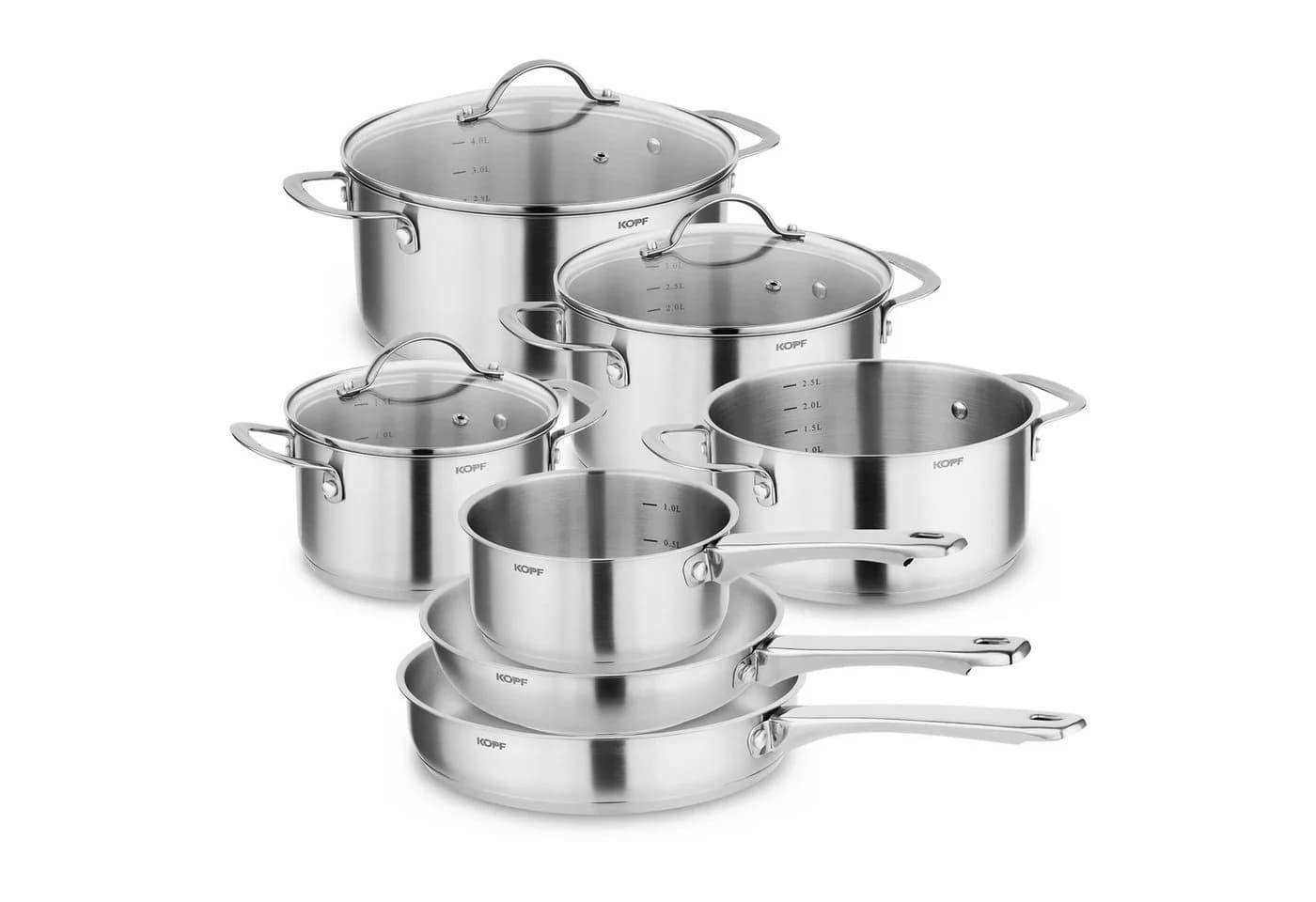 Kopf Topf-Set Clara 10-tlg. Edelstahl Silber Induktion - Bild 2