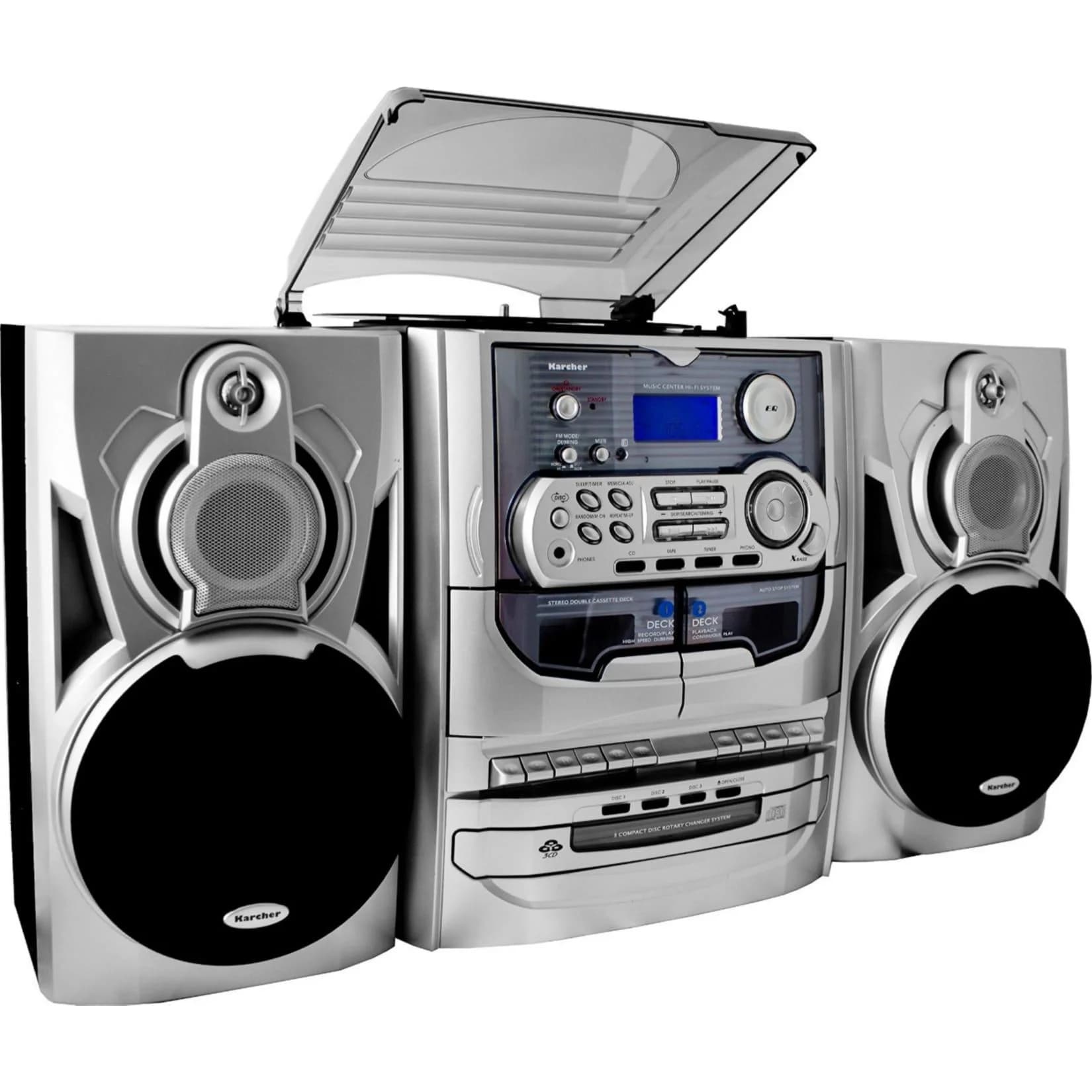 Kärcher Stereoanlage KA 5300 Silber CD Radios Schallplattenspieler