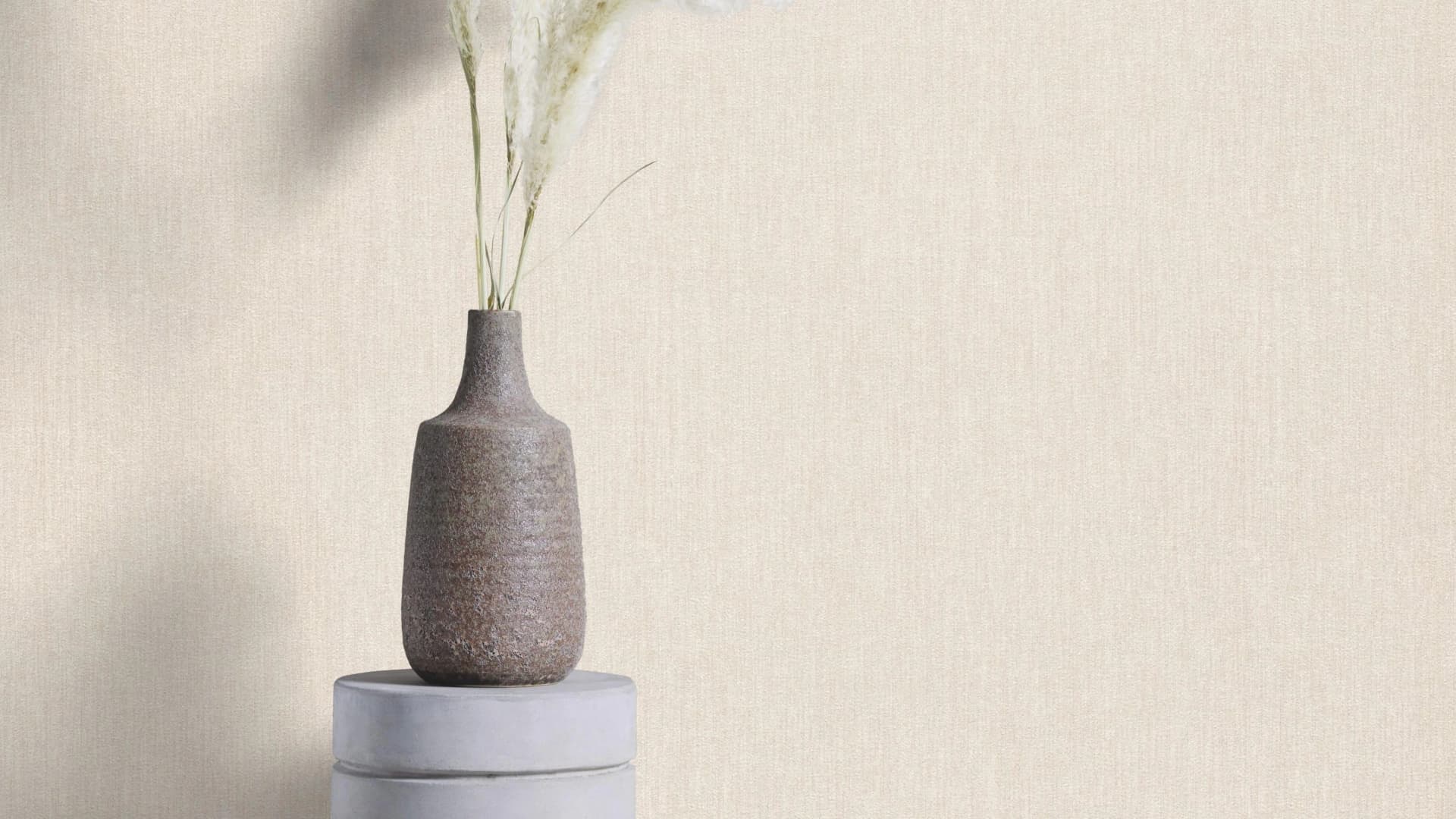 Rasch Papiertapete Leinenoptik Cremeweiß Beige