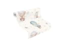 Rasch Kindertapete Babyblau Vlies glatt uni mit Waldtiere Motiv Bild 2