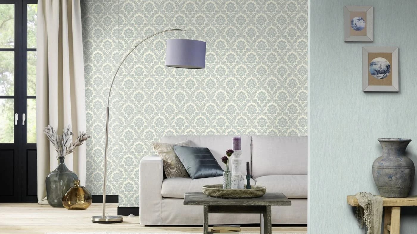 Rasch Vliestapete Barock Beige Blau Klassisch - Bild 4