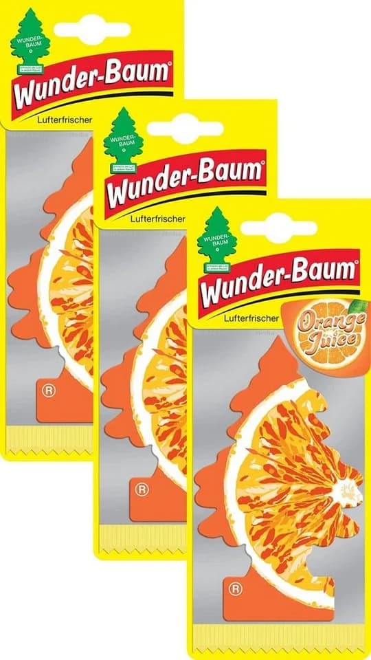 Wunder-Baum Dekohänger Orange Mandarine 3er Duftbäumchen Lufterfrischer - Bild 2
