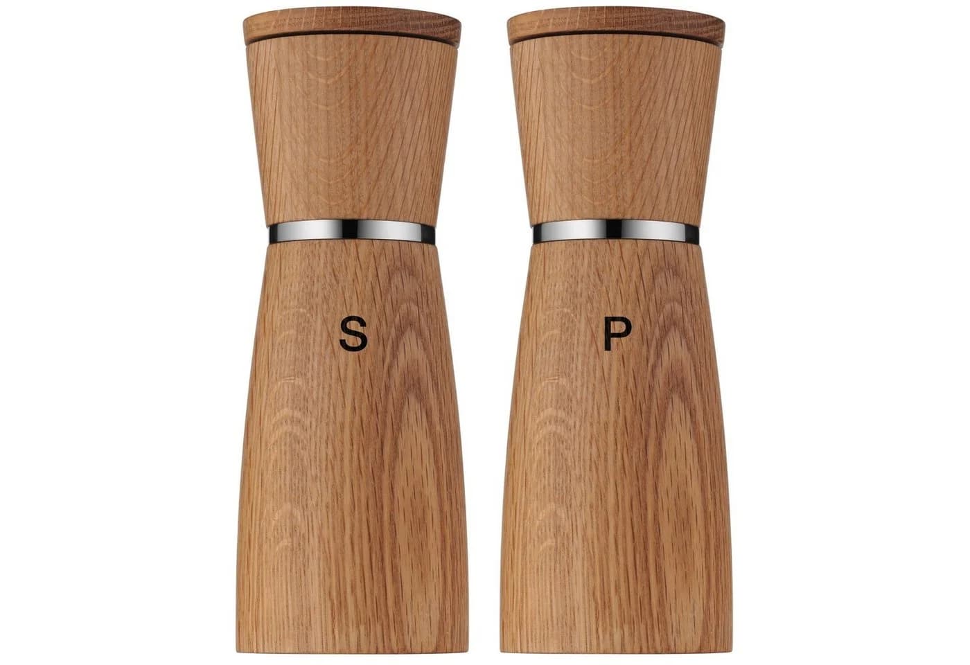 WMF Salz-/Pfeffermühle Nature Set 2-teilig Eichenholz Keramikmahlwerk Braun - Bild 2