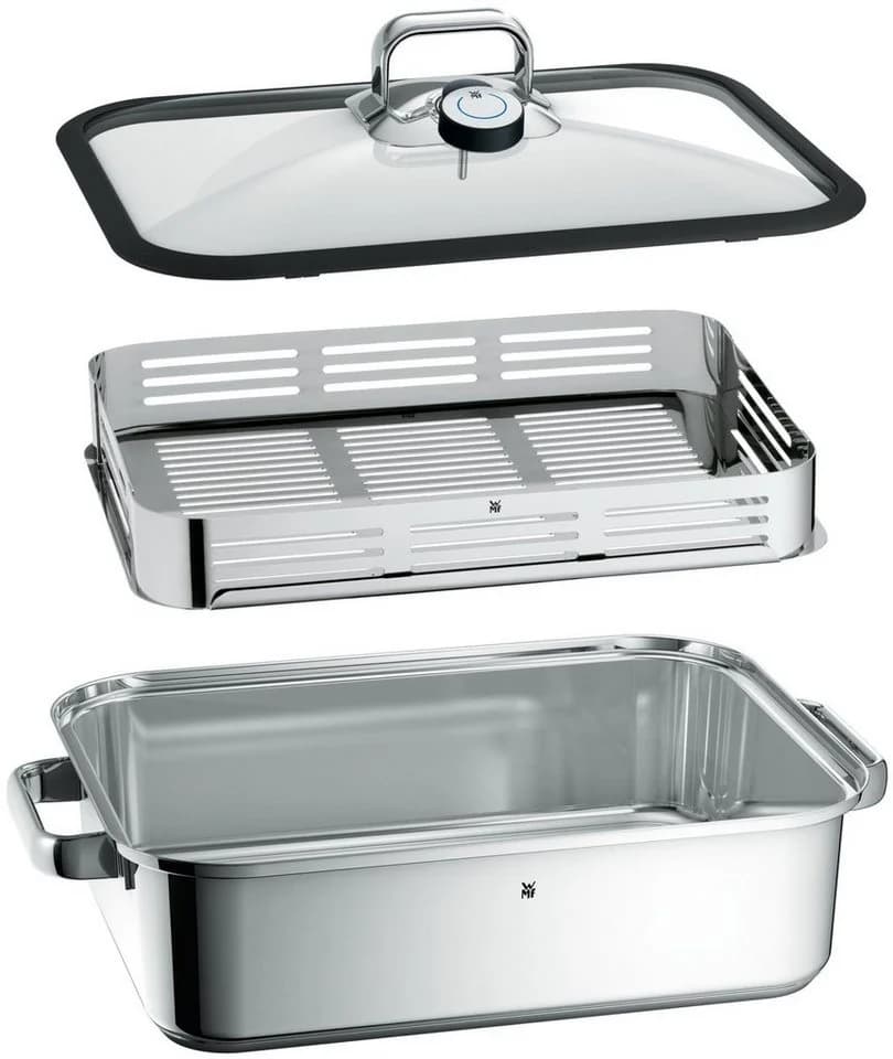 WMF Dampfgartopf Vitalis Bräter Induktion mit Glasdeckel und Silikonrand - Bild 2