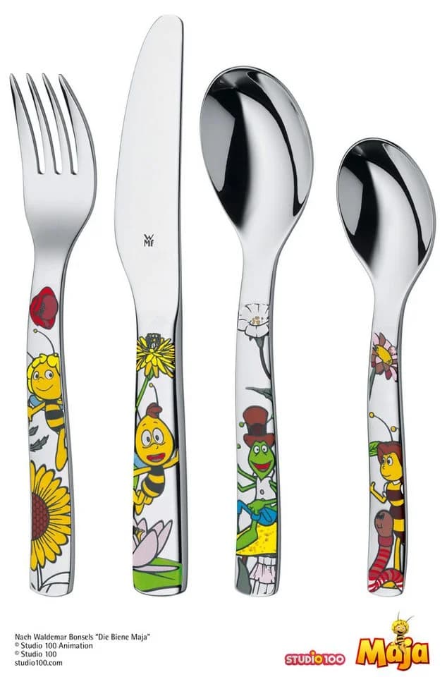 WMF Kindergeschirr-Set Die Biene Maja 6-tlg. Cromargan® Edelstahl & Porzellan