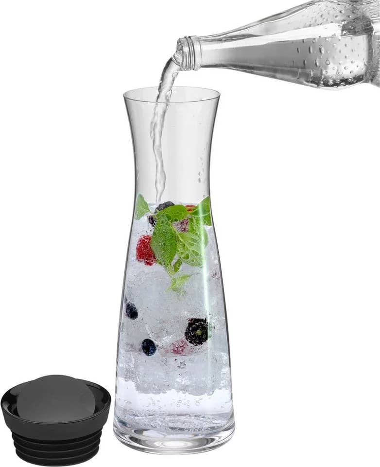 WMF Wasserkaraffe Basic 1l mit Sieb und Close-Up-Verschluss Schwarz/Transparent - Bild 4