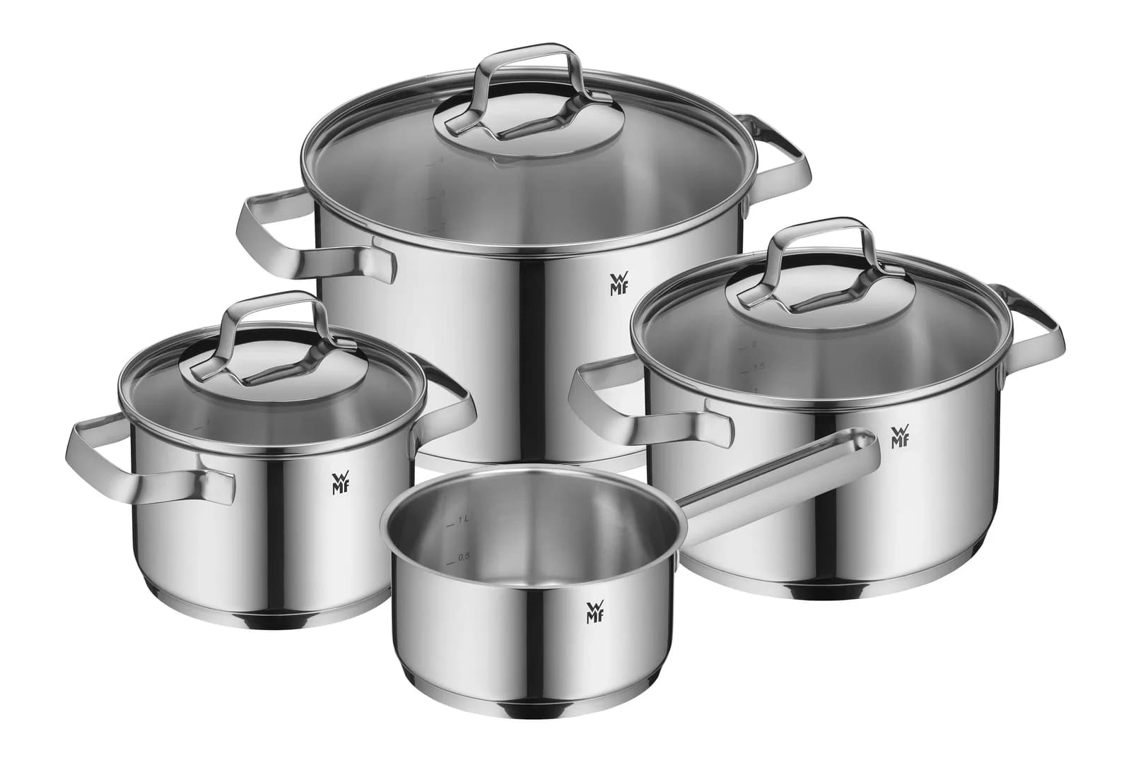 WMF Belmonte Topf-Set 4-tlg. Grau Edelstahl