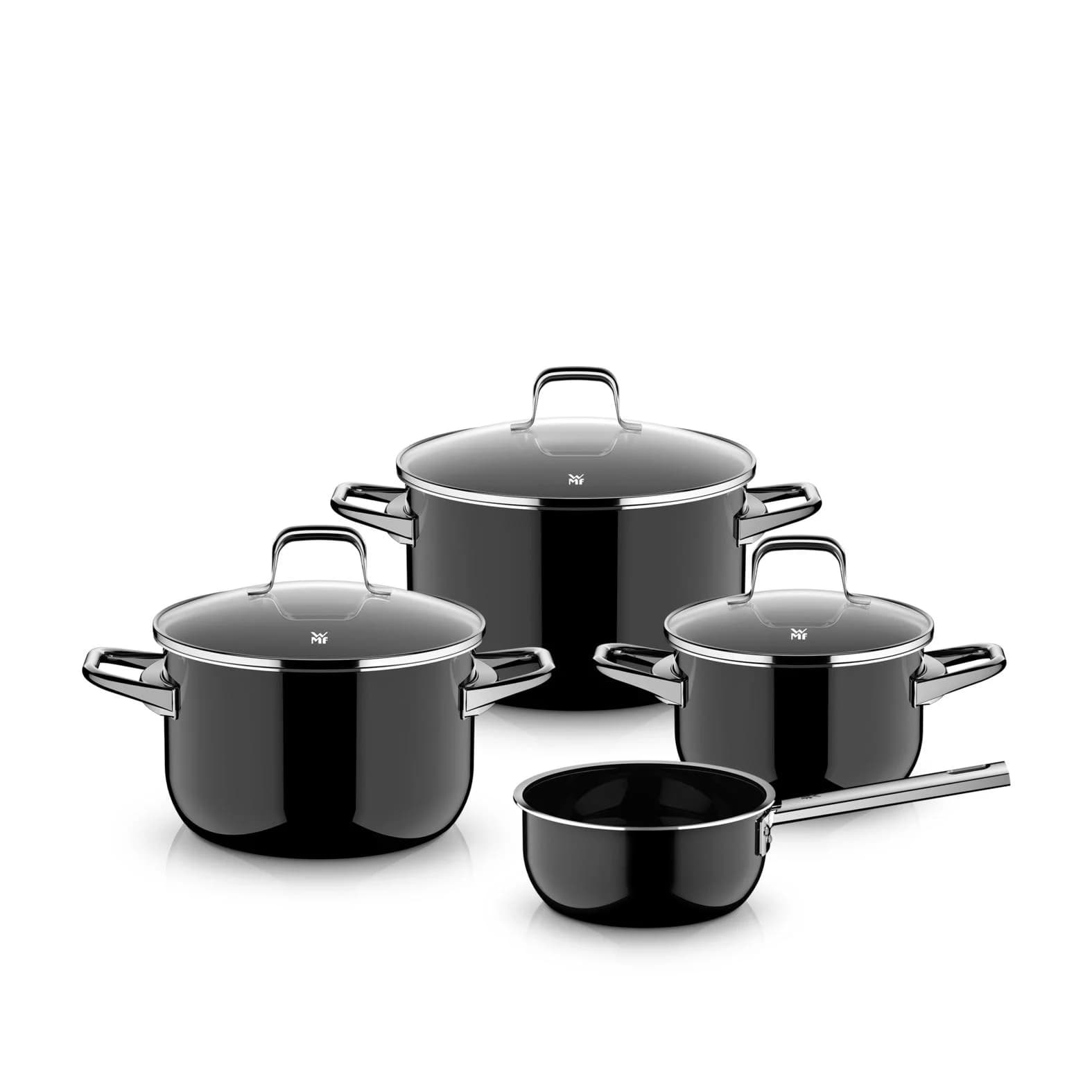 WMF Fusiontec Essential Pro Topf-Set 4-tlg. Schwarz Edelstahl