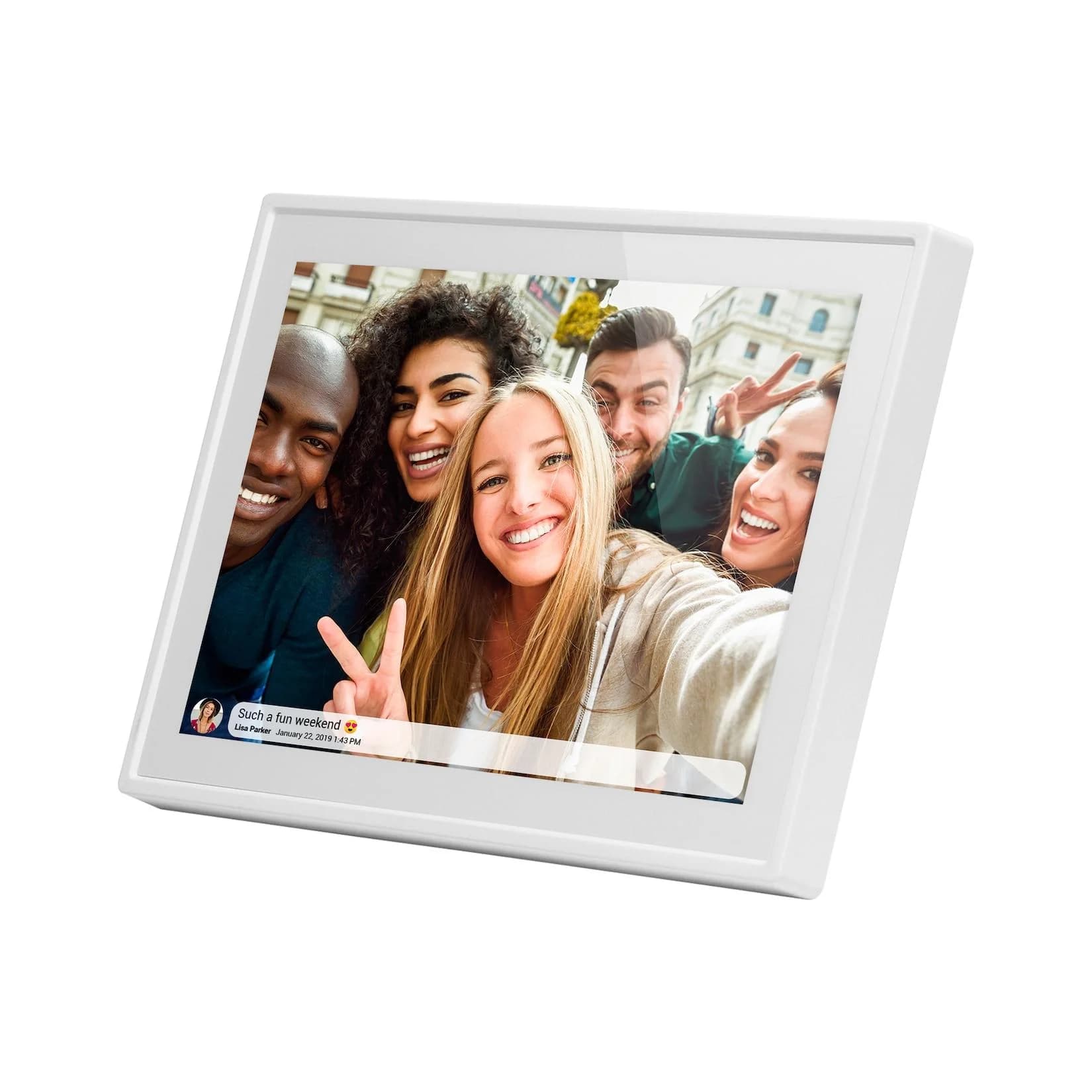 Braun Phototechnik DigiFrame 1019 WiFi Digitaler Bilderrahmen 10,1 Zoll Touchscreen