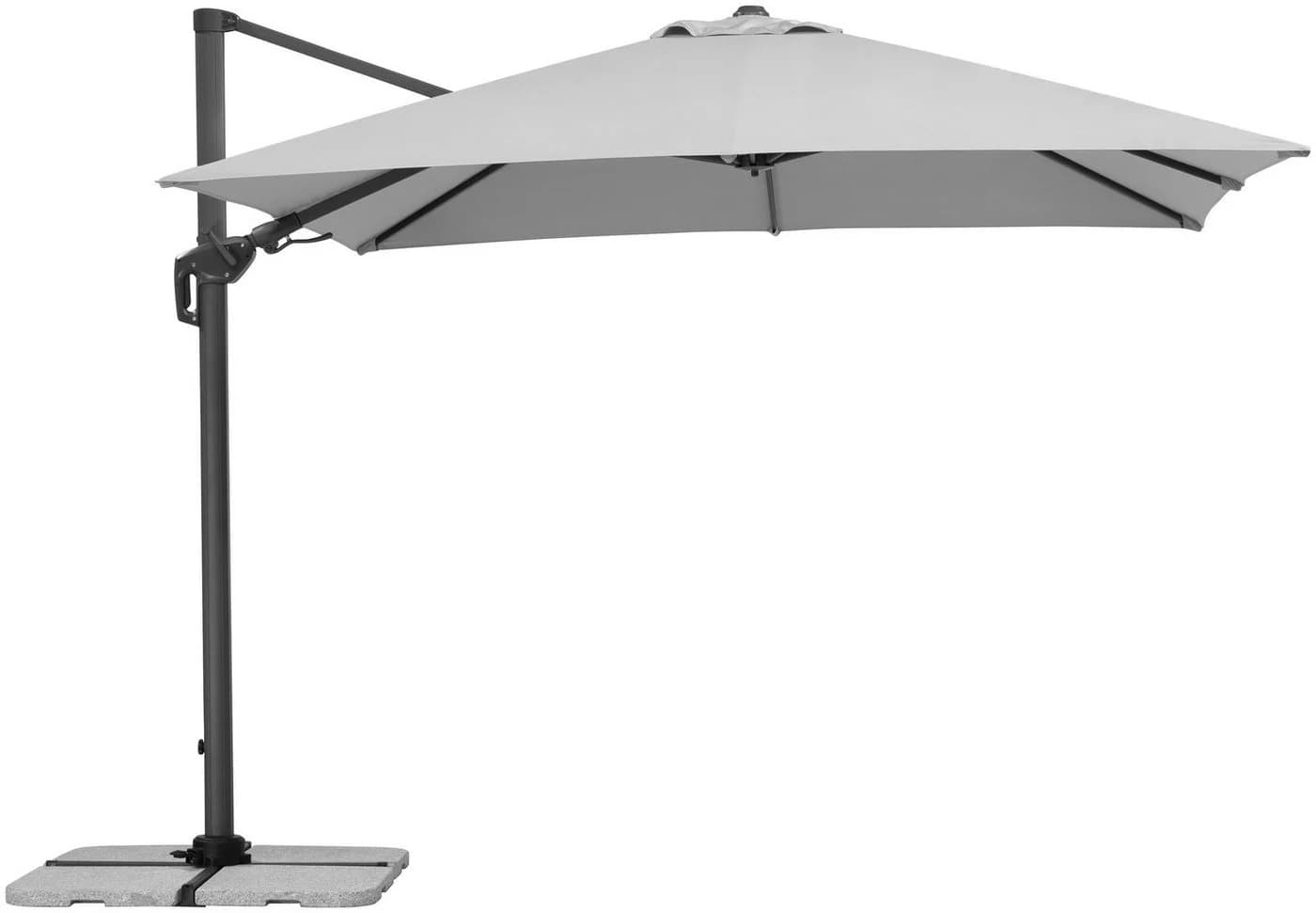 Ampelschirm SCHNEIDER SCHIRME Rhodos Twist Grau Polyester 300 cm
