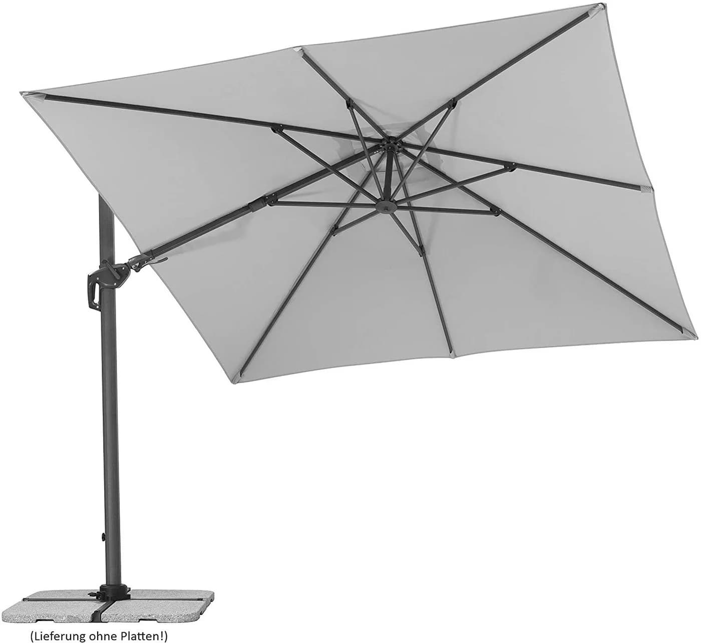 Ampelschirm SCHNEIDER SCHIRME Rhodos Twist Grau Polyester 300 cm - Bild 5