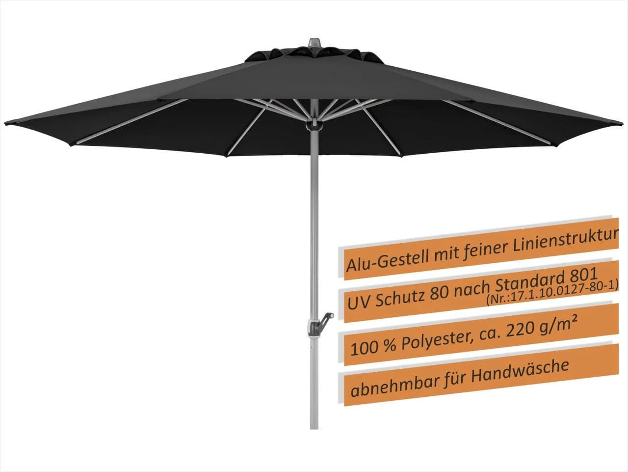 Schneider Schirme Sonnenschirm Gemini Anthrazit Ø 360 cm - Bild 5