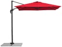 Ampelschirm aus Aluminium und Polyester, rot, quadratisch Bild 1