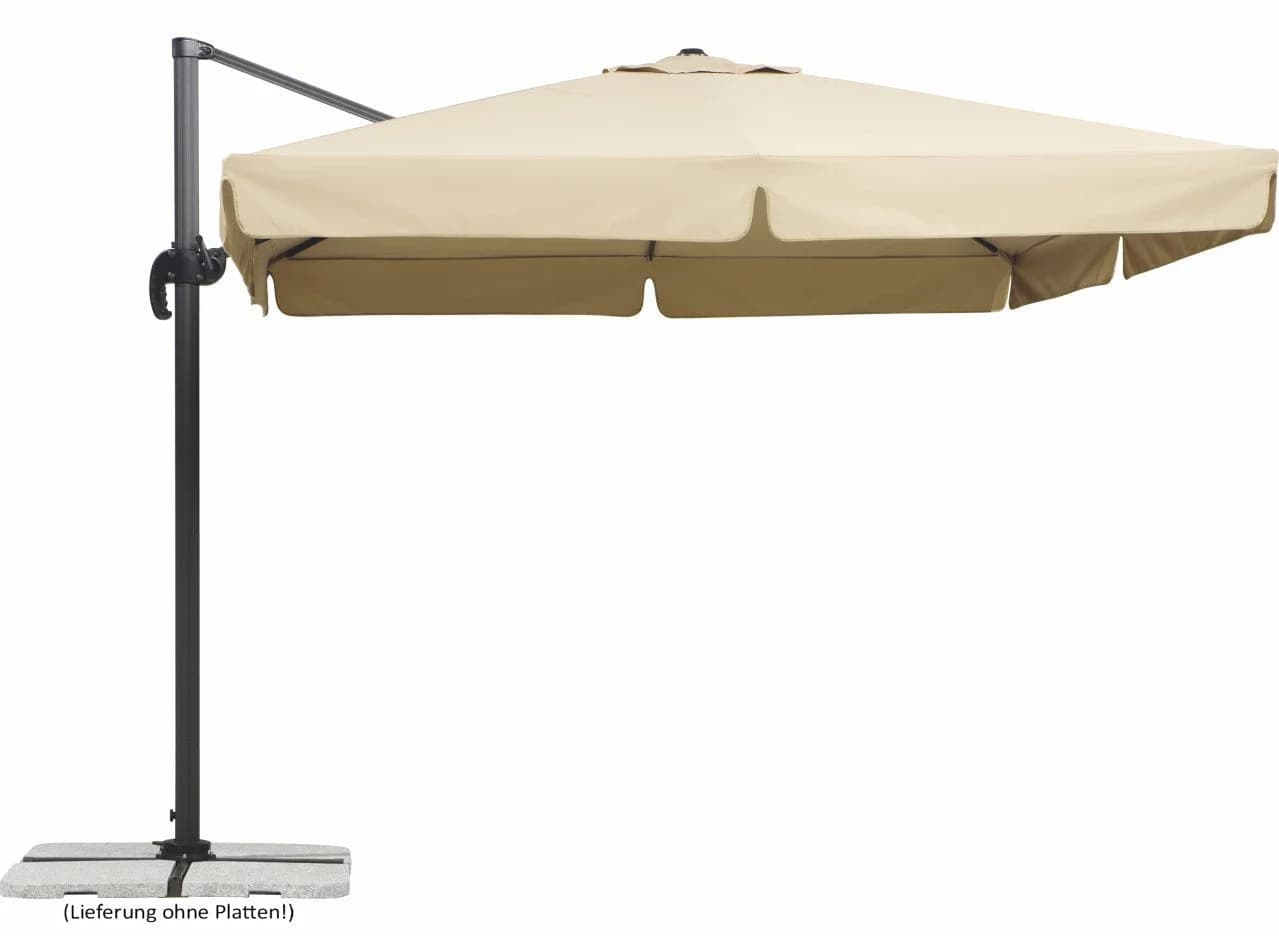 Schneider Ampelschirm Rhodos Quadratisch Beige 300x300 cm - Bild 2