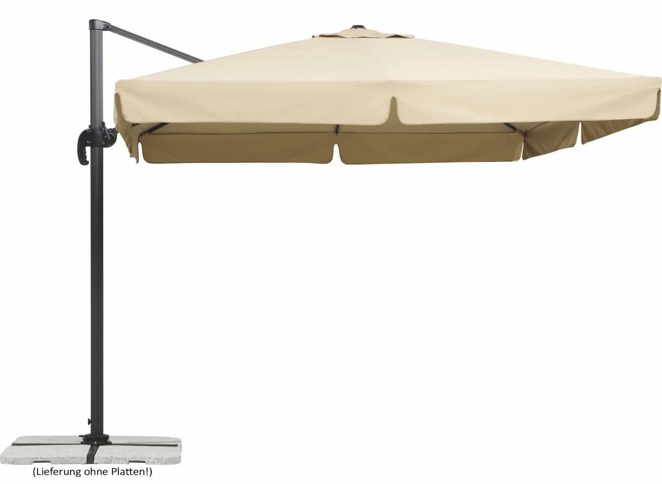 Schneider Ampelschirm Rhodos Quadratisch Beige 300x300 cm - Bild 3