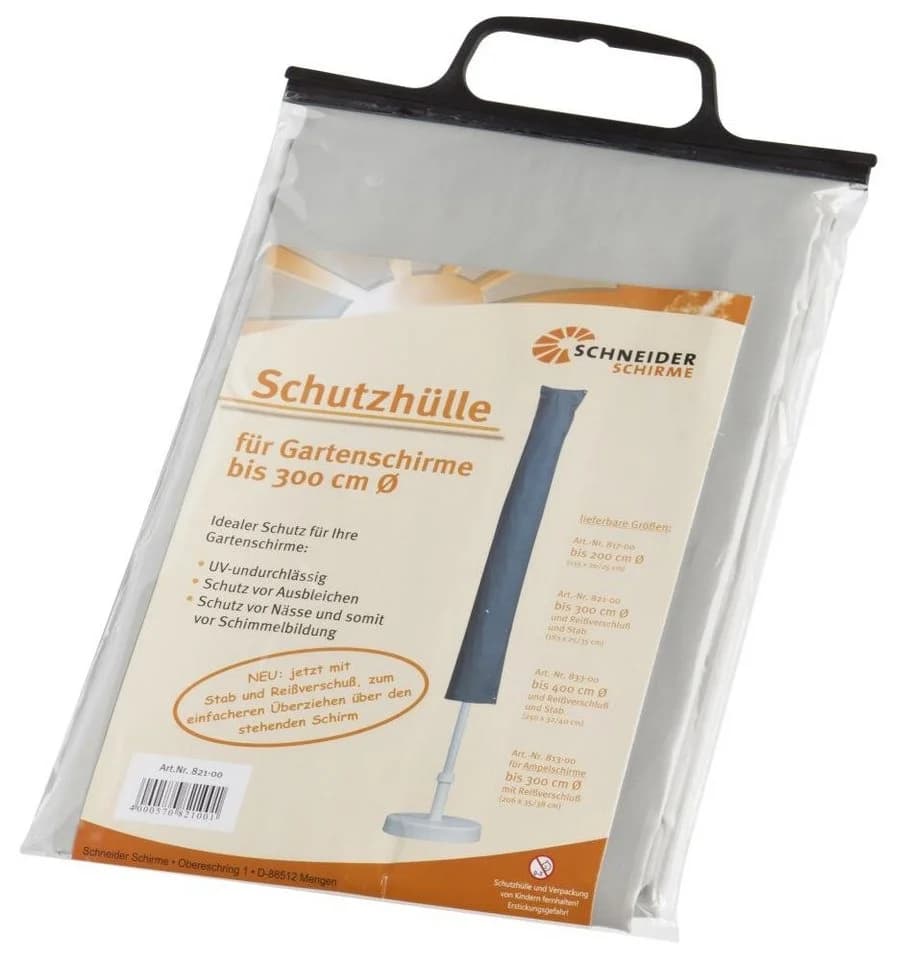 Schneider Schirme Schutzhülle für Sonnenschirm bis Ø 200 cm silbergrau