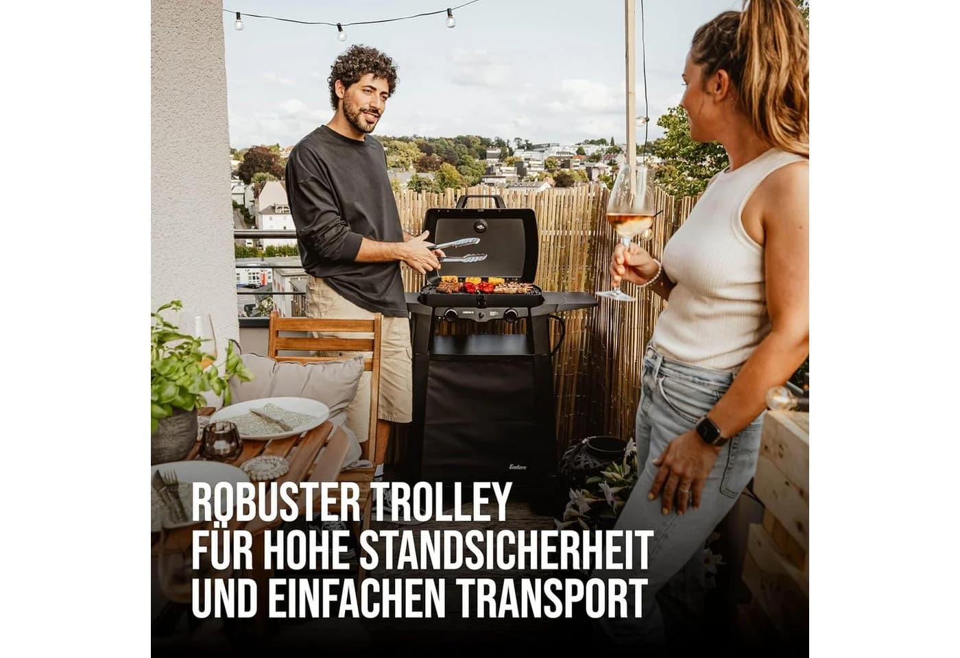 Enders Urban II Gasgrill mit Trolley 4,4 kW Edelstahl - Bild 4