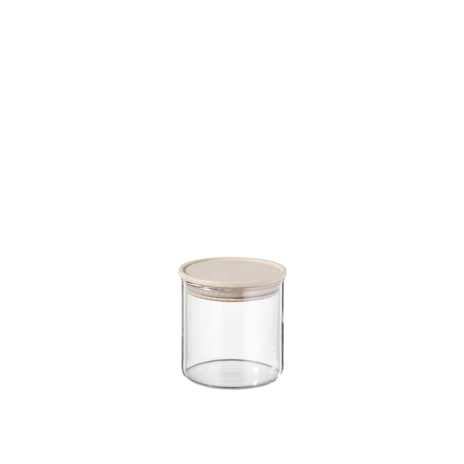 BOHEMIA CRISTAL Vorratsglas SIMAX 400 ml Holzdeckel Glas