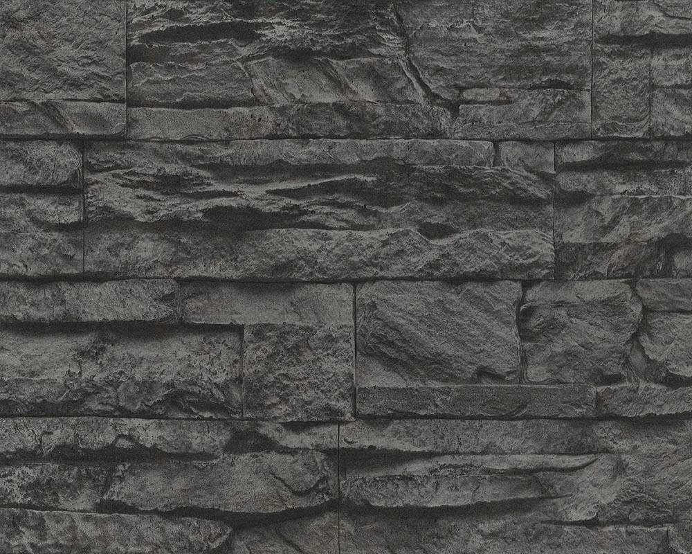 living walls Vinyltapete Steinoptik Grau Modern - Bild 2