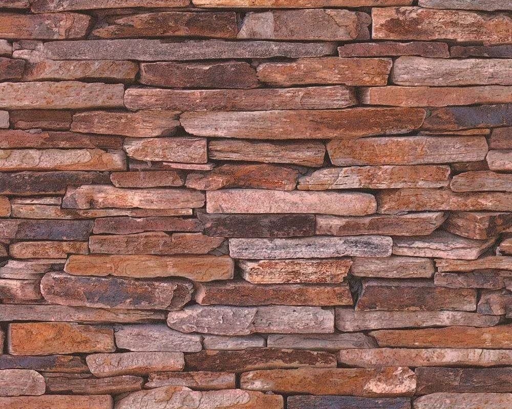 living walls Vliestapete Best of Wood`n Stone 2nd Edition Steinoptik Braun/Grau - Bild 2