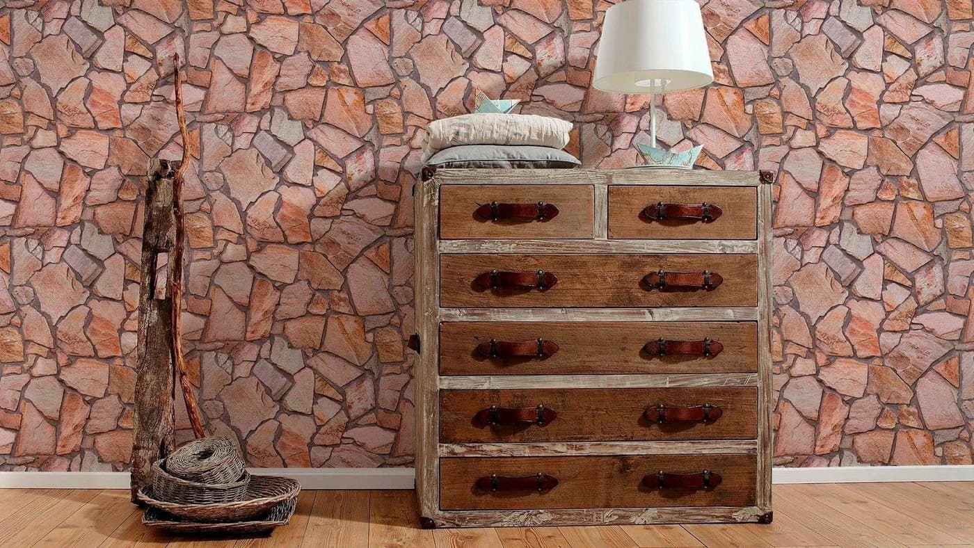 Livingwalls Vliestapete Best of Wood`n Stone 2nd Edition Steinoptik Bunt