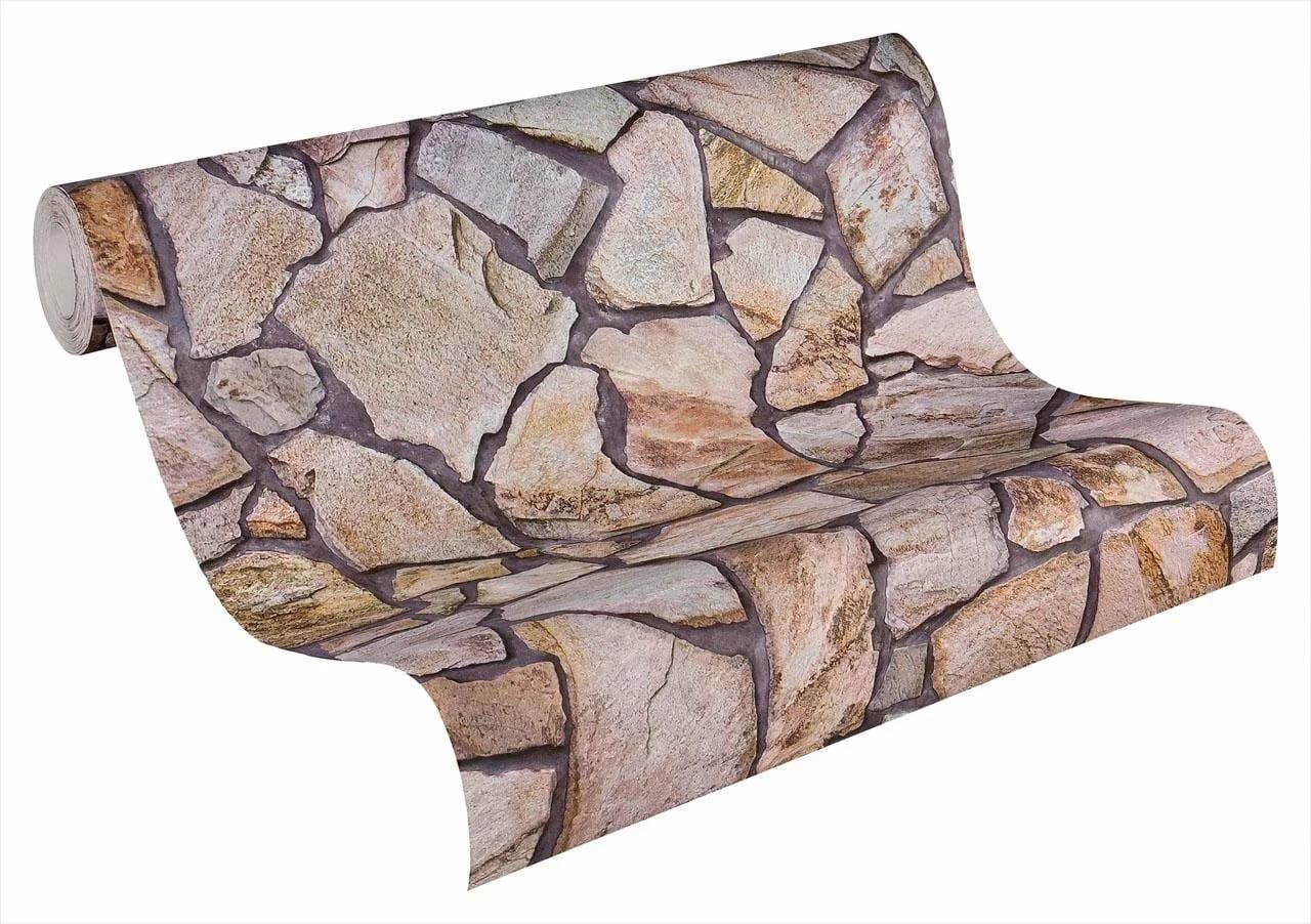 Livingwalls Vliestapete Best of Wood`n Stone 2nd Edition Steinoptik Bunt - Bild 3