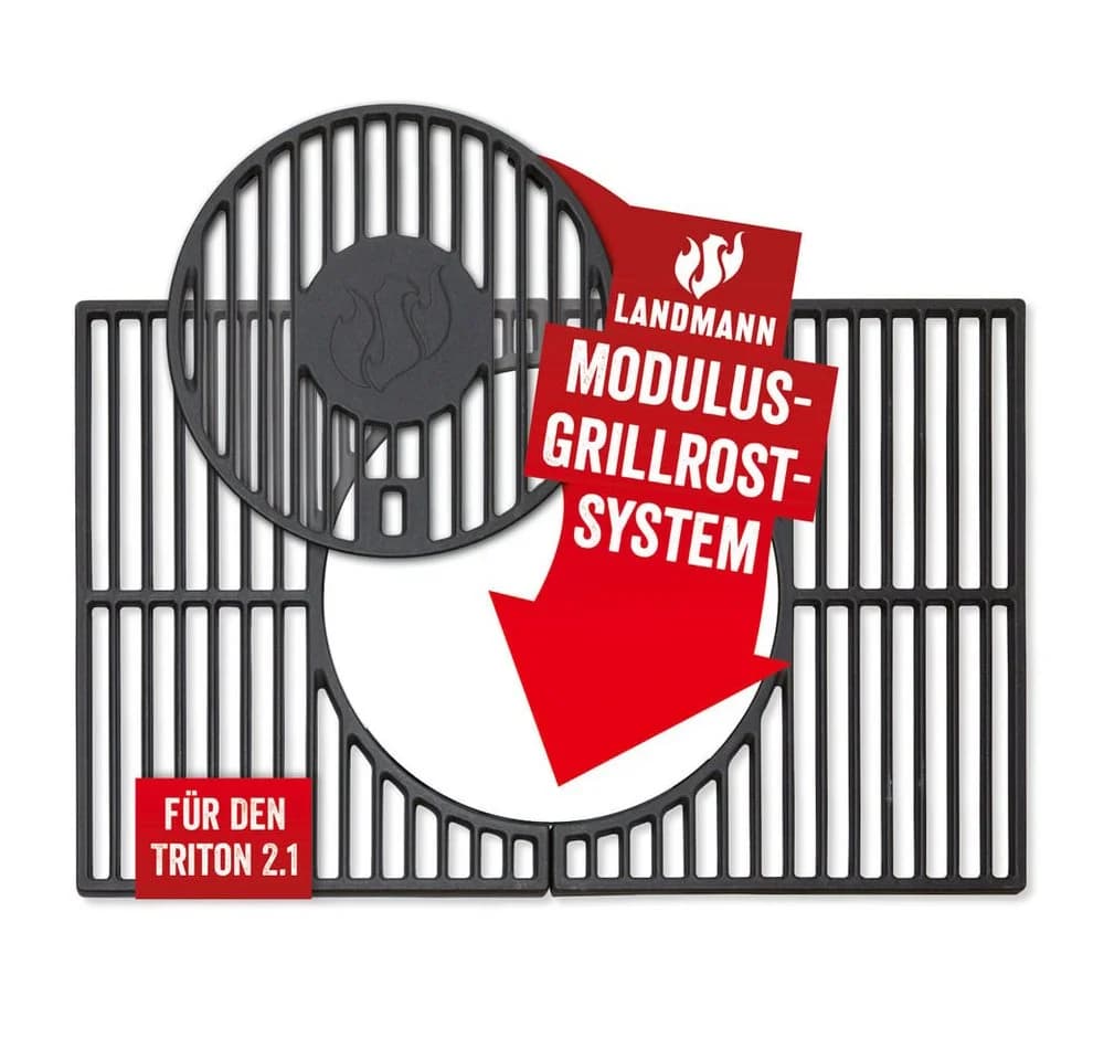 LANDMANN Grillplatte Modulus Triton 2.1 Gusseisen Schwarz - Bild 2