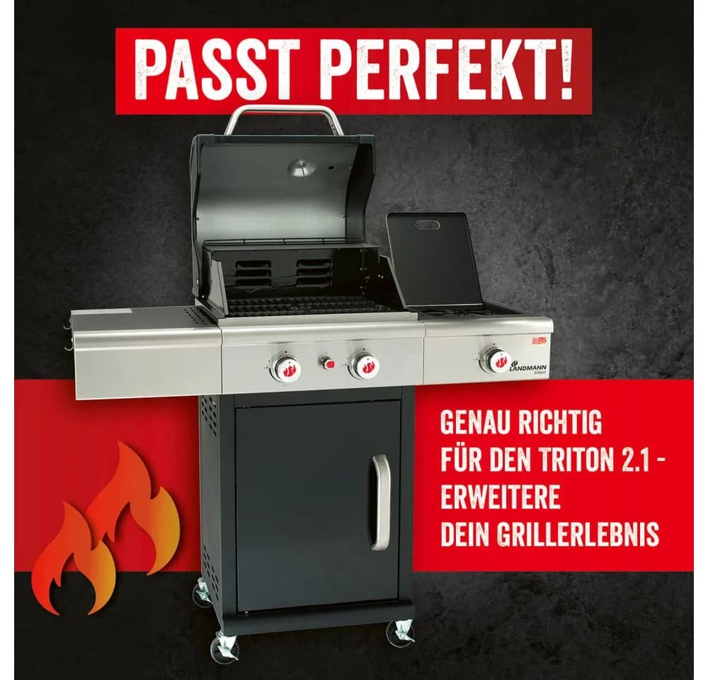 LANDMANN Grillplatte Modulus Triton 2.1 Gusseisen Schwarz - Bild 5