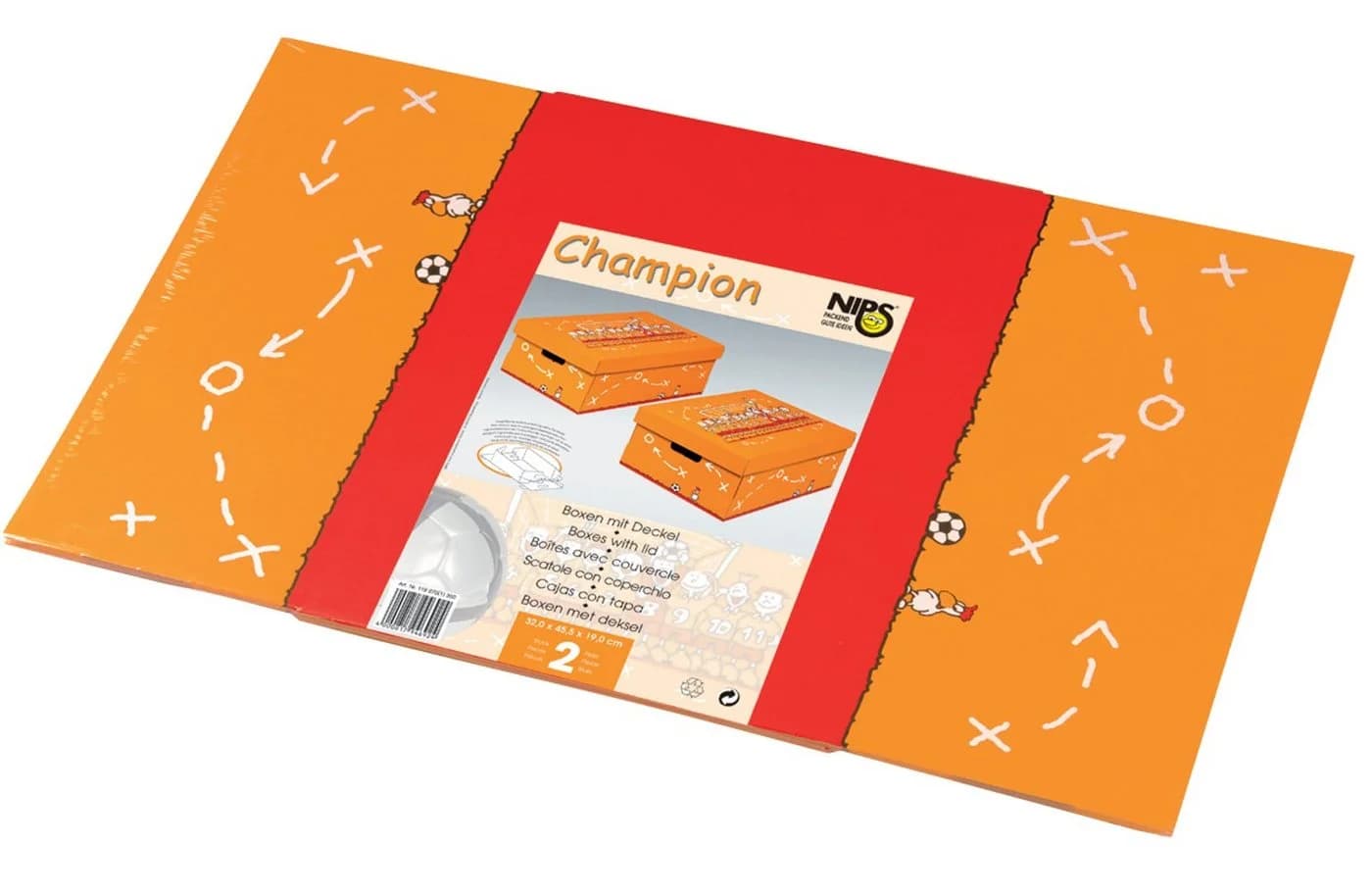 NIPS Aufbewahrungsbox CHAMPION 2er-Pack Fußball-Motiv - Bild 3