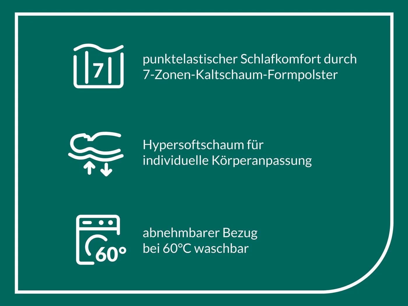 FAN Tulani 7-Zonen-Tonnentaschenfederkern-Matratze Weiß - Bild 4