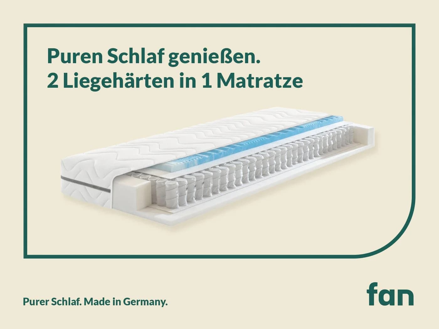 F.A.N. Solina Top T Taschenfederkernmatratze Weiß 7-Zonen Wendematratze - Bild 5